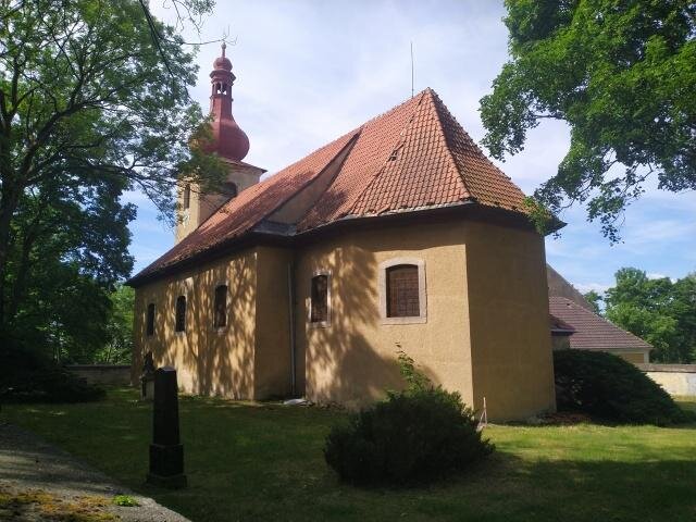 Kostel sv. Osvalda v obci Nebanice | Foto: Archiv spolku Ocelová pěst | Licence: Všechna práva vyhrazena
