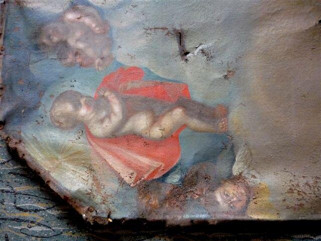 Obraz Vidění sv. Františka z Assisi - detail | Foto: Občanské sdružení Za záchranu kláštera sv. Františka z Assisi ve Voticích | Licence: Všechna práva vyhrazena