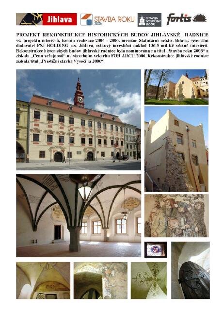 Jihlavská radnice vč. projektu interiéru | FORTIS spol. s r.o. | Všechna práva vyhrazena
