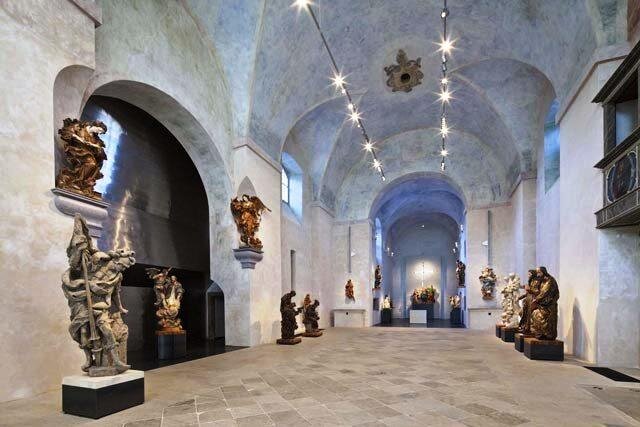 Interiér, hlavní loď, Muzeum barokních soch, Chrudim, foto Tomáš Rasl | Projektil Architekti s.r.o. | Všechna práva vyhrazena