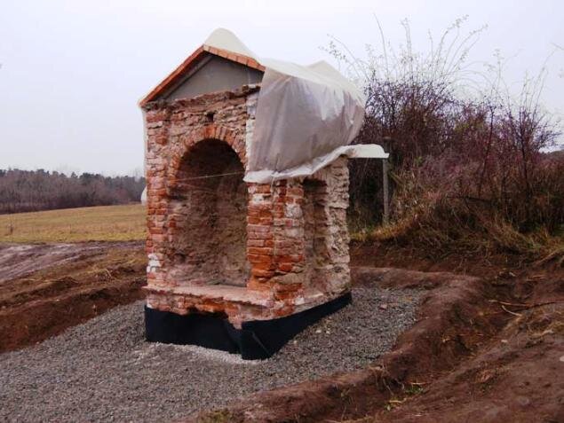 kaple u Popic - průběh oprav
