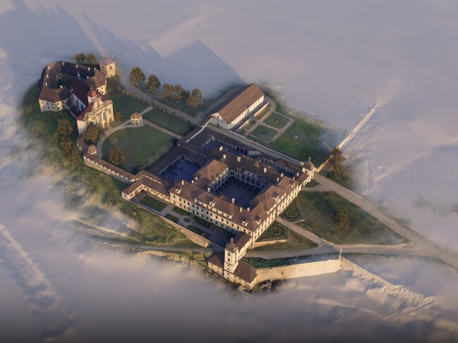 3D rekonstrukce zaniklého objektu – rodové sídlo Kolowratů | © George Pinkava