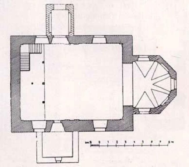 Vykáň - půdodrys kostela sv. Havla
