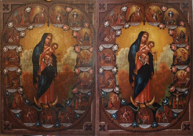 Obraz Panny Marie s Ježíškěm - před a po restaurování | MgA. Magdalena Třesohlavá - restaurátorka malířských děl | Všechna práva vyhrazena