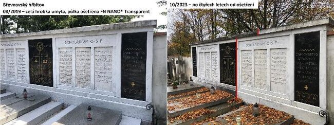 Ochranný nátěr hrobky na břevnovském hřbitově v Praze | FOTO: FN – NANO s. r. o. | Všechna práva vyhrazena