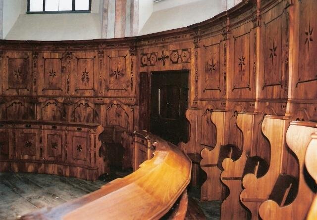 Barokní intarzovaná oratoř z roku 1752 v kostele Nanebevzetí Panny Marie v Šumperku po restaurování | Jaroslav Jakubek | Všechna práva vyhrazena