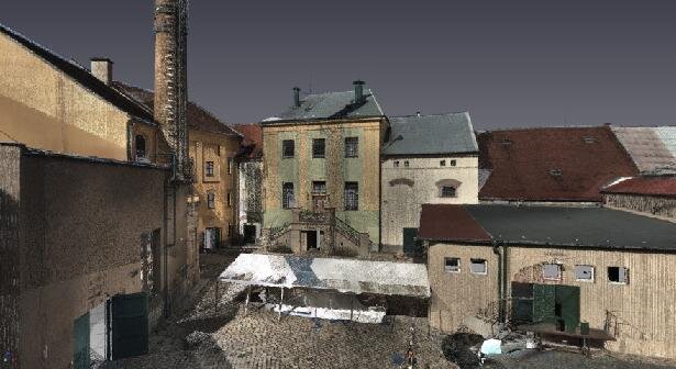 Mračno bodů – 3D laserové zaměření areálu Žateckého pivovaru | FOTO: Archiv SCAN4BIM s.r.o. | Všechna práva vyhrazena