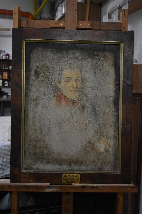 Státní zámek Telč – stav obrazu před restaurováním | Foto: Archiv Jana Stöckla | Licence: Všechna práva vyhrazena