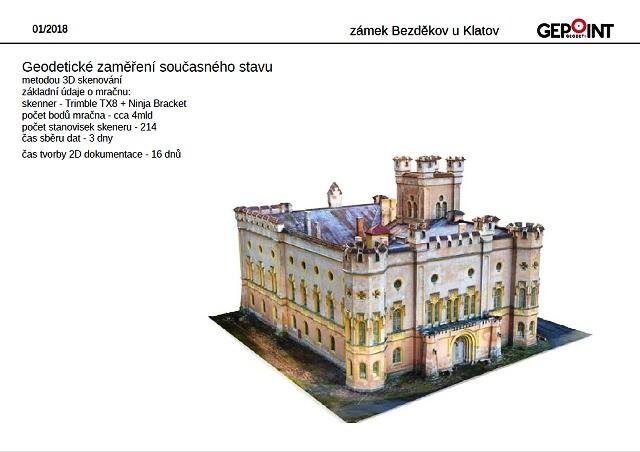 Geodetické zaměření zámku v Bezděkově u Klatov | GEPOINT, s.r.o. | Všechna práva vyhrazena
