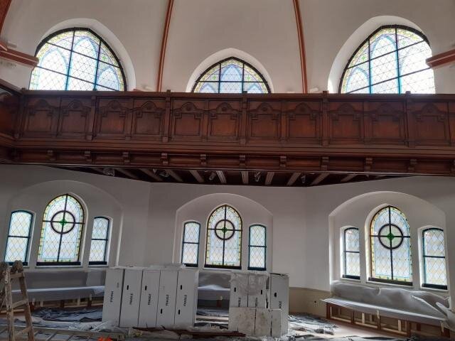 Olomouc, Červený kostel – restaurování vitráží | FOTO: Pavel Bruštík | Všechna práva vyhrazena