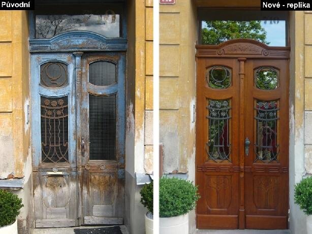 Replika dobových dveří, Karlovy Vary | Josef Volek - truhlářství | Všechna práva vyhrazena