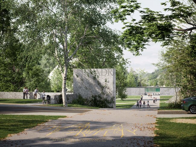 Adršpach, nástup do skalního města – vizualizace do architektonické soutěže, v níž se ateliér umístil na 4. místě (2025, spolupráce s Jih architekti) | © Ateliér Za Mák