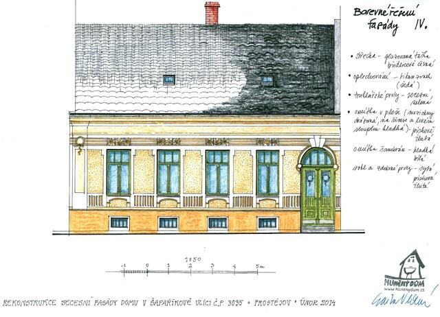 Rekonstrukce secesního domu v ulici Šafaříkova, Prostějov | Foto: Vít Kalus - písmomalířství | Licence: Všechna práva vyhrazena