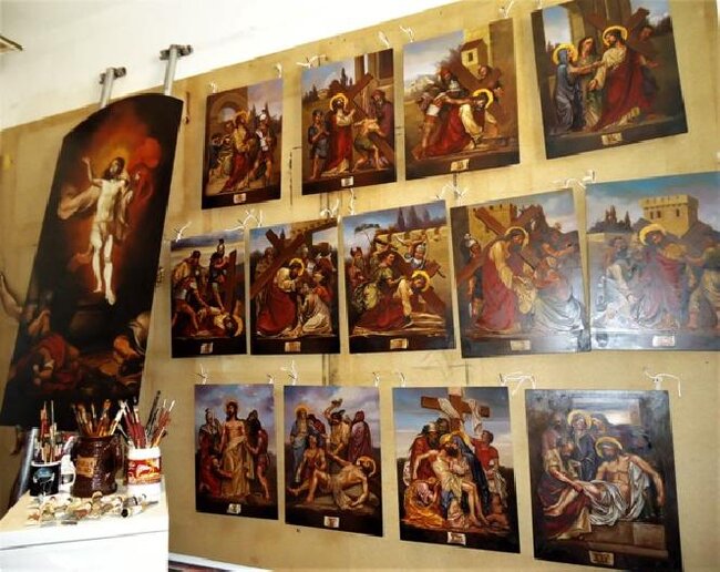Kotel, Osečná – 14 vyobrazení křížové cesty, Kristus na kříži, oltářní obraz v kapli | Michal Janovský | Všechna práva vyhrazena