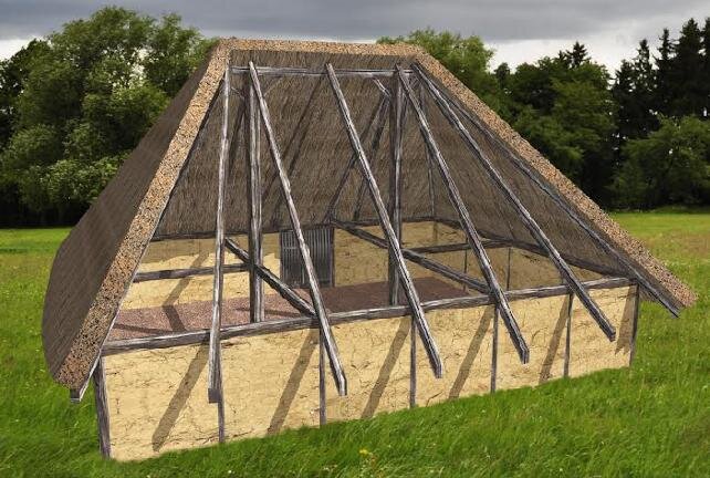 3D rekonstrukce laténské nadzemní stavby, Libišany | Foto: Východočeské muzeum v Pardubicích | Licence: Všechna práva vyhrazena