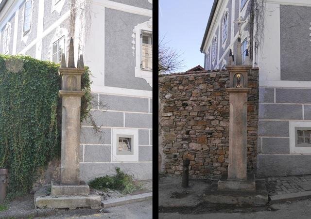 Boží muka Český Krumlov – komplexní restaurování včetně doplnění chybějících maleb na plechu a křížků | MgA. Jan Prokýšek | Všechna práva vyhrazena