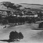 Historický pohled na areál plaského kláštera | © Archiv kláštera Plasy