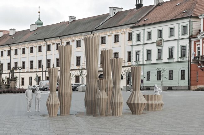 Kašna na Velkém náměstí v Hradci Králové, 1. cena: Tomáš Pavlacký, Petr Preininger | © Občina