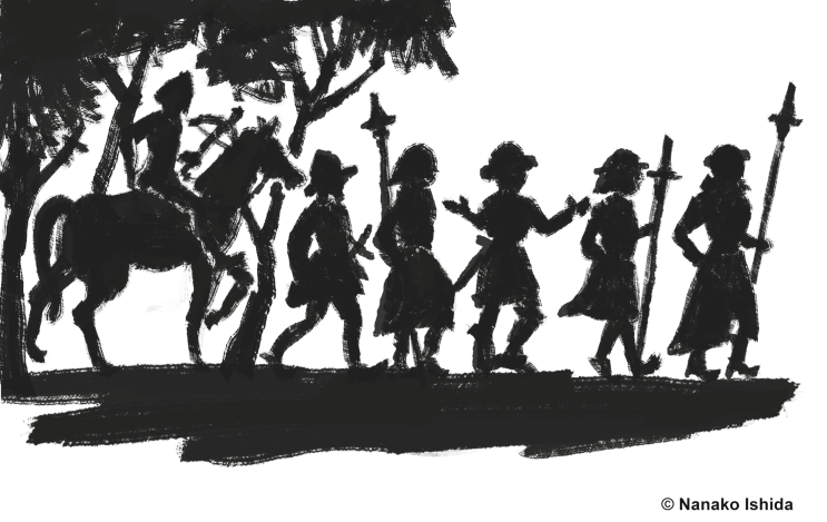 Stíny šesti pěších | © Nanako Ishida