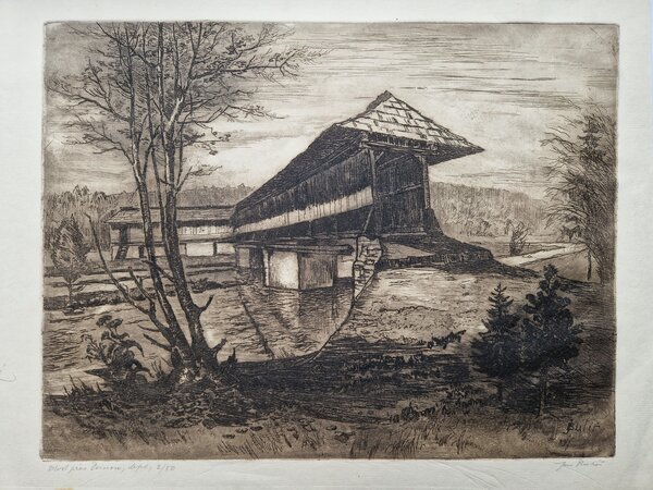 Rechle v Blansku u Kaplice, lept, Jan Bulíř, patrně 70. léta 20. století | © Sbírka Petra Pavelce