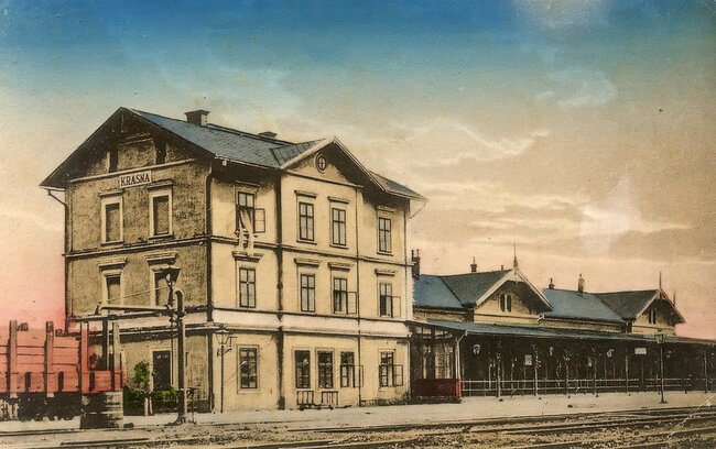 Historické vyobrazení Krásenského nádraží | © Zdeněk Modlitba