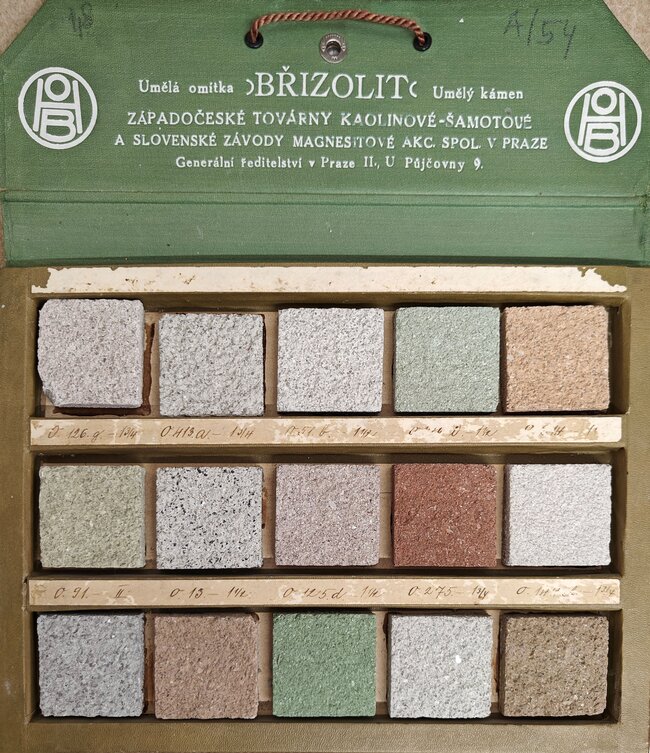 Muzeum Horní Bříza, katalog umělého kamene Břizolit, Západočeské továrny kaolinové-šamotové a Slovenské závody magnesitové, akc. spol. v Praze | © Muzeum Horní Bříza