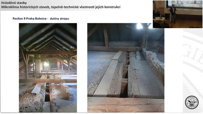 Michal Flosman se svou přednáškou | © Společnost pro technologie ochrany památek – STOP