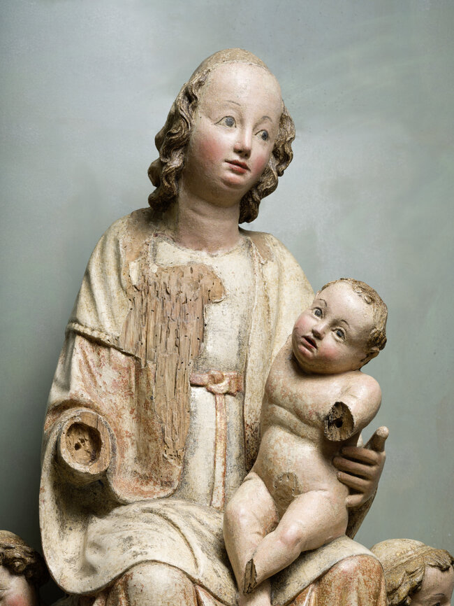 Detail madony z Havraně s Ježíškem po restaurování | © NGP