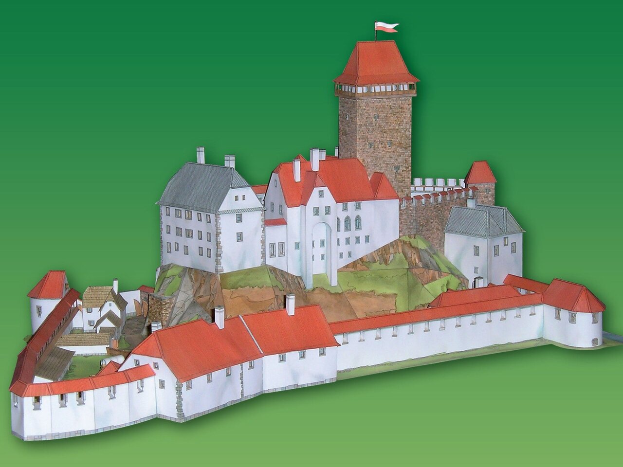 Model hradu Okoř čekal na své vydání více než 10 let. Patří mezi pět největších hradních komplexů, které zpracoval arch. Richard Vyškovský. | © Archiv Erkotyp