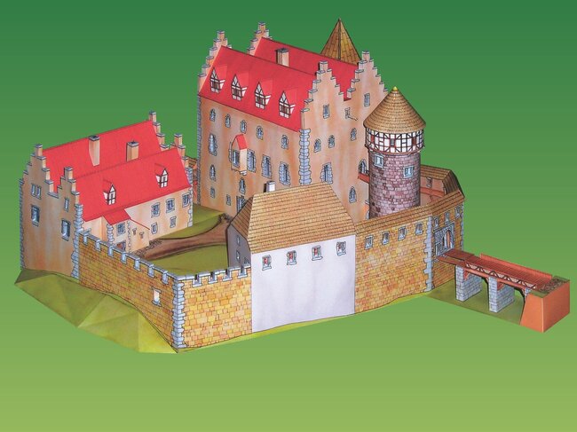 Richard Vyškovský často vyhledával předlohy pro své modely u ne příliš známých hradů, jež se nacházely v torzálním stavu. To byl příklad i hradu Dražice. | © Erkotyp