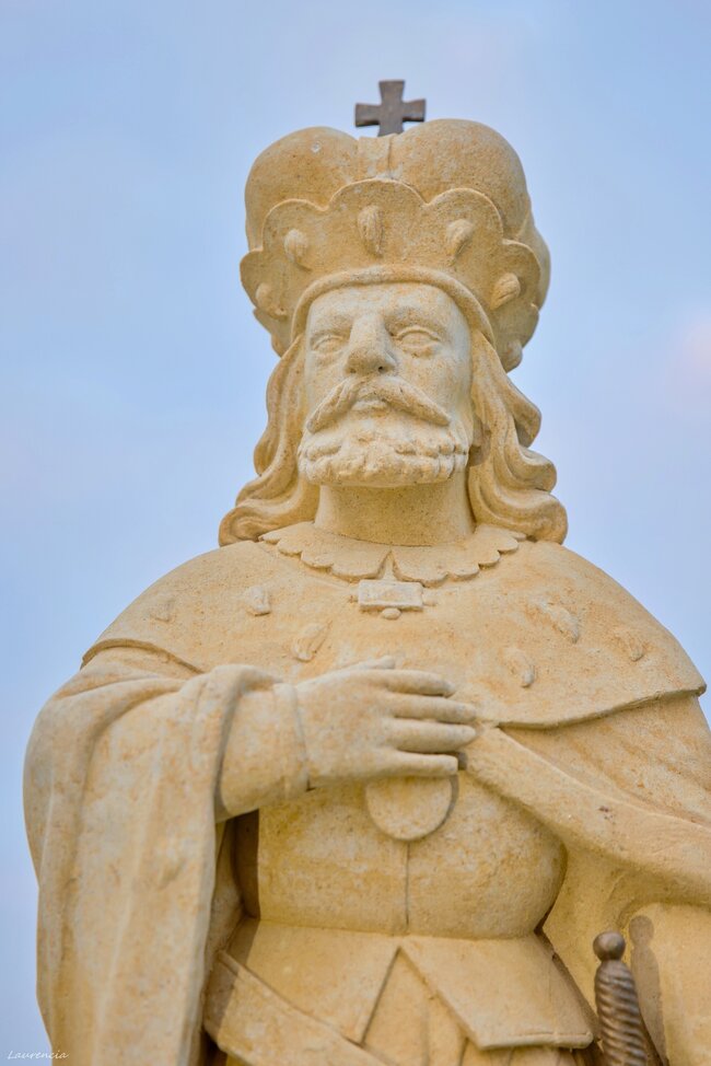 Detail kamenné sochy sv. Václava | © Laurencia Helásková