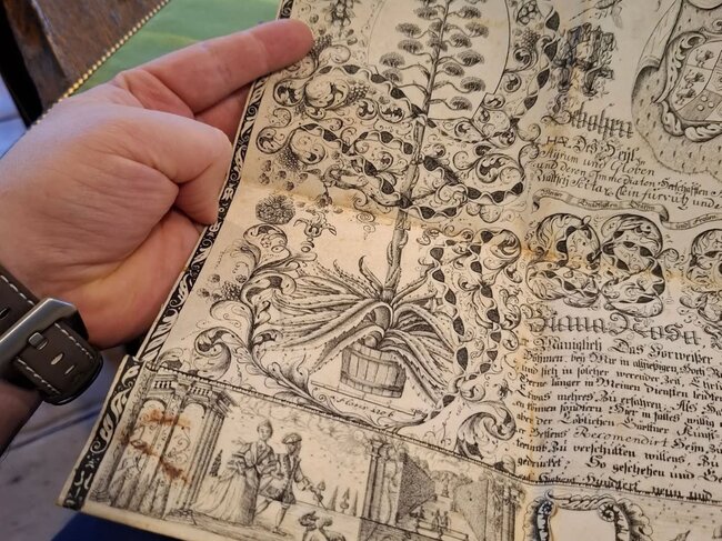 Hlavní zahradník panství o učedníkovi v listině píše, že se choval čestně, věrně a pilně. Zároveň jej doporučuje budoucím zaměstnavatelům. | © Národní památkový ústav