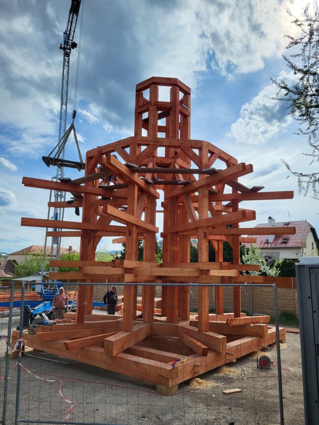 Krov budoucí nové cibulové báně | © Archiv města Žandov