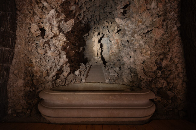 Kroměříž, Arcibiskupský zámek, Apollonova grotta –⁠⁠⁠⁠⁠⁠ současný stav před zahájením prací | © Arcibiskupství olomoucké