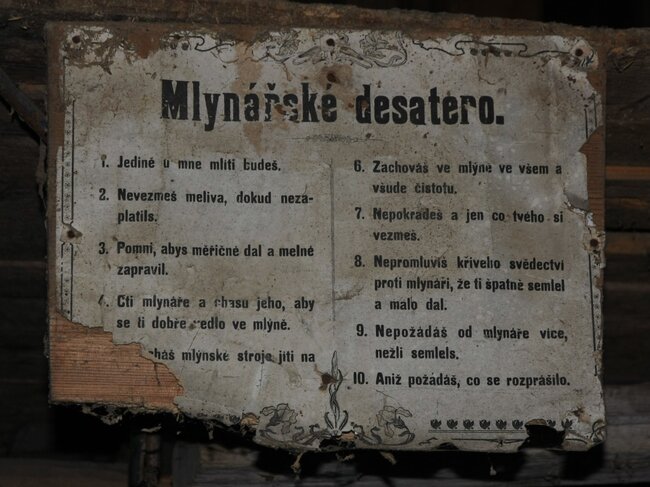 Mlynářské desatero | © www.vodnimlyny.cz