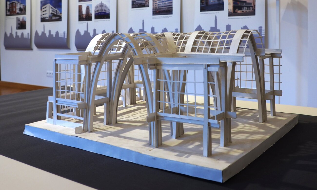 Model pavilonu A na brněnském výstavišti prezentovaný na výstavě Architektura ve službách první republiky v roce 2019 | © Archiv Petra Svodoby