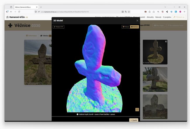 3D modely kamenů vznikají 3D skenováním. | © Společnost pro výzkum kamenných křížů