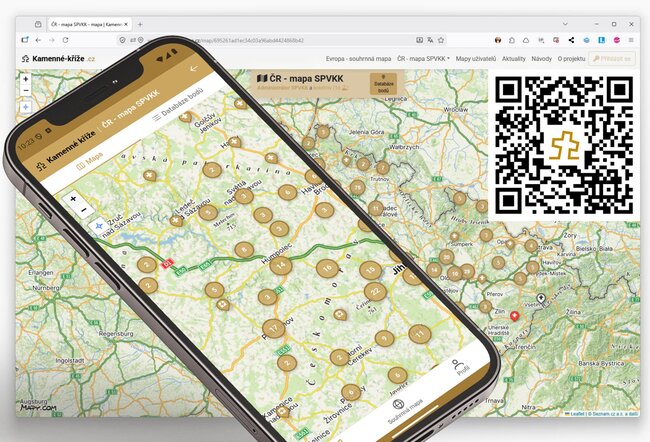 Součástí projektu je také mobilní aplikace pro obě hlavní platformy Android a iOS. | © Společnost pro výzkum kamenných křížů