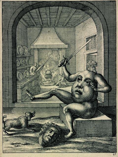 Václav Hollar, Břicho a údy, 1665, lept