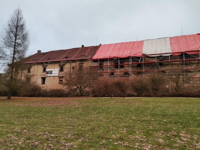 Pohled na stav křídla v prosinici 2021