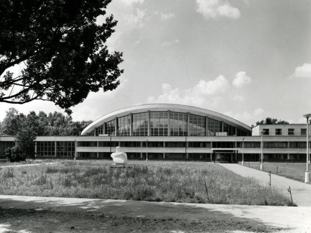 Plavecký stadion v Českých Budějovicích, 70. léta 20. století.