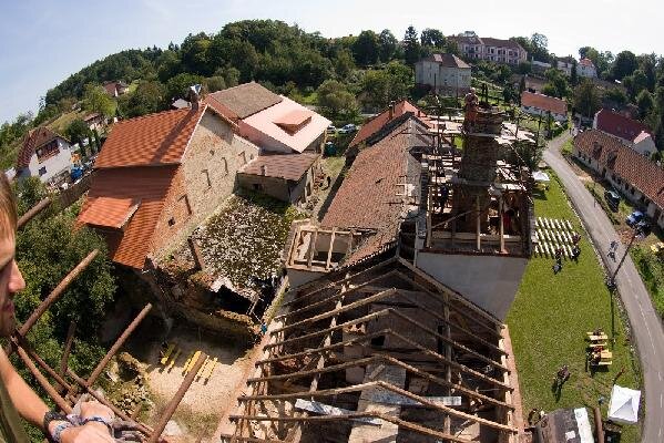 Oprava střech budovy pivovaru
