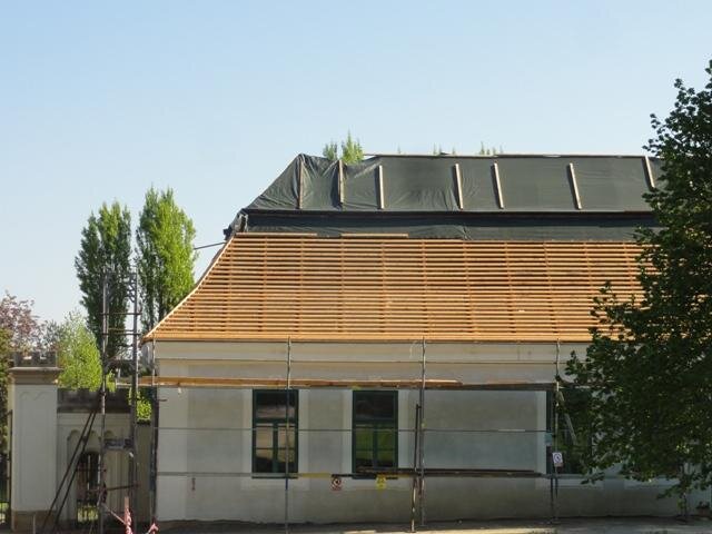 Střecha během rekonstrukce
