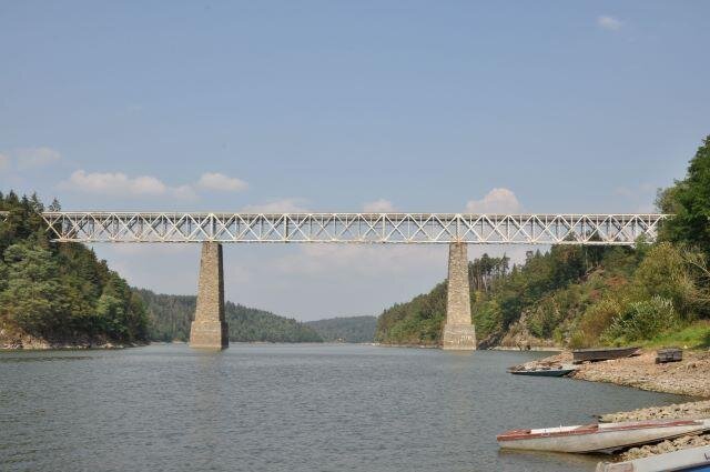 Červená – Jetětice, železniční příhradový most