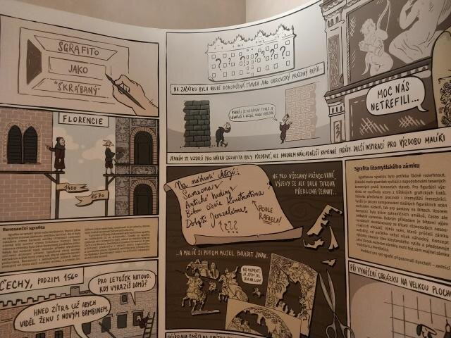 Komiks v nové expozici Proč je zámek UNESCO