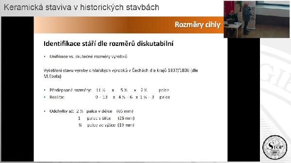 Identifikace stáří cihel dle rozměru