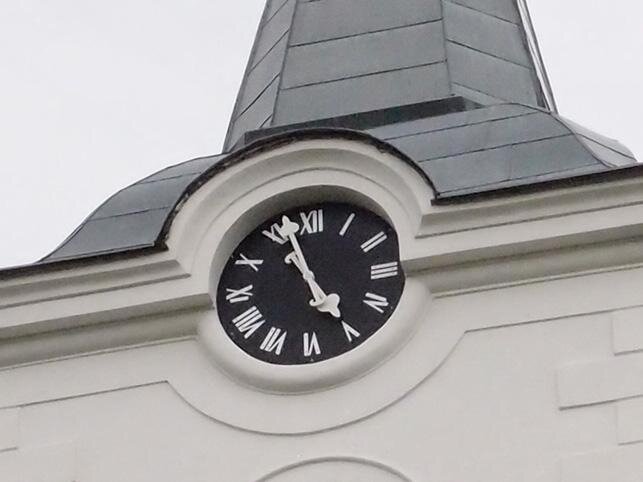 Detail obnovených věžních hodin
