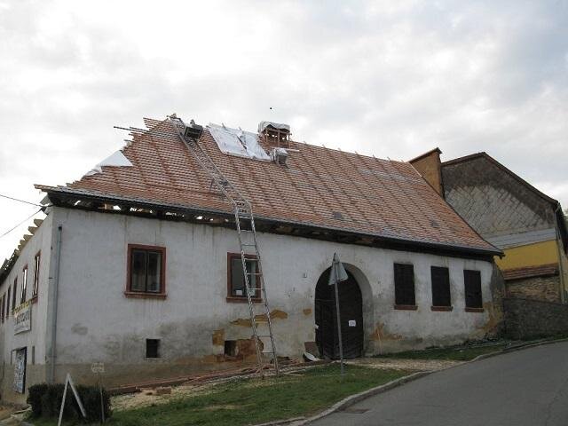 Obnova střechy takzvané Turbovny