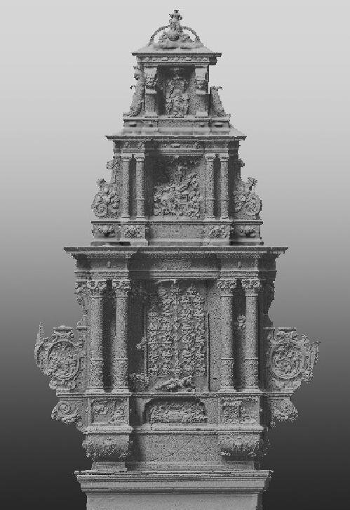 3D dokumentace hlavního oltáře kostela Nanebevzetí Panny Marie v Konojedech