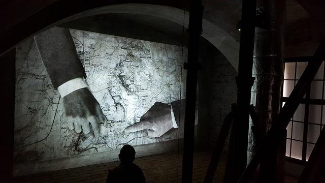 Projekce v přízemí vodárenské věže v Českých Budějovicích